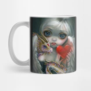 Chibi Goth Girl in Love with Dragons Mug